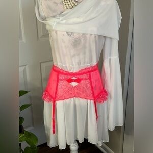 🎀Victoria Secret Garter Belt 4 Suspender Lace Retro Pinup M L